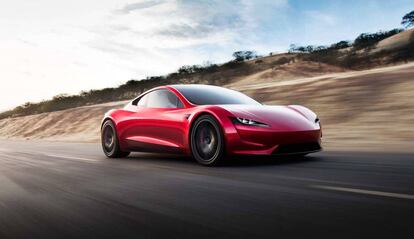 Tesla Roadster circulando