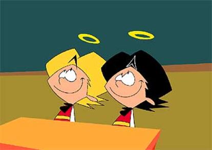 Imagen de la serie de dibujos animados <i>Zipi y Zape.</i>