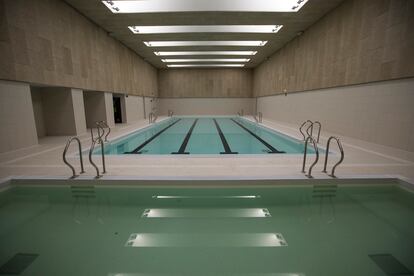 La piscina de 25 metros del campus.