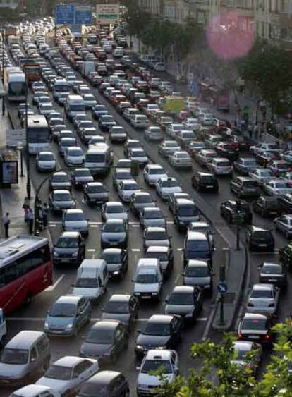 Atasco en Madrid.