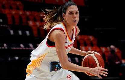 Anna Cruz, en la última concentración con la selección. feb