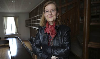 María Elósegui, jueza del Tribunal Europeo de Derechos Humanos, en la Facultad de Derecho de Zaragoza.