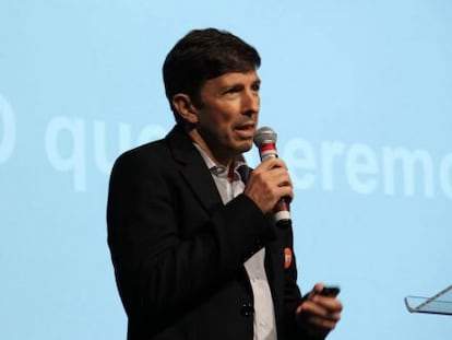 João Amoêdo, presidente do Novo, em palestra.