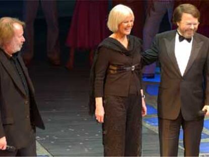 Tres de los integrantes del grupo ABBA