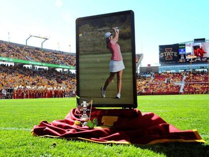 Iowa State pays tribute to murdered Spanish golfer Celia Barquín