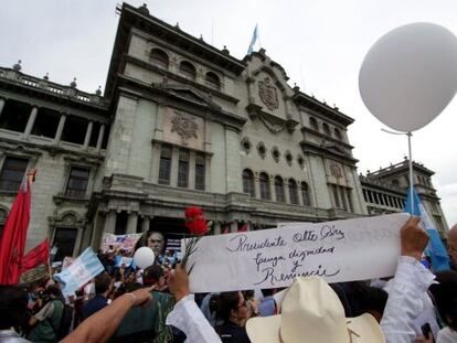 A recent anti-government protest in Guatemala City.