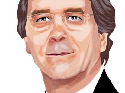 Caricatura del nuevo primer ejecutivo de FCC, el economista mexicano Carlos Jarque.