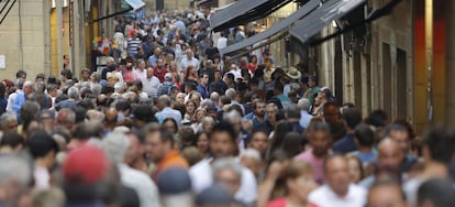 La calle 31 de agosto en la Parte Vieja de San Sebastián.