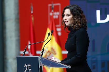 La presidenta de Madrid, Isabel Díaz Ayuso, durante un acto celebrado el 3 de marzo.