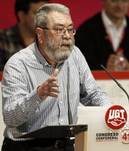 C&aacute;ndido M&eacute;ndez durante el discurso de inauguraci&oacute;n del Congreso de UGT