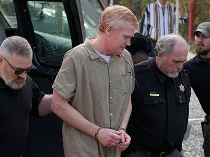 Alex Murdaugh is led to the Colleton County Courthouse by sheriff's deputies for sentencing Friday, March 3, 2023, in Walterboro, South Carolina.