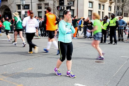 Participantes en el 117 marat&oacute;n de Boston.