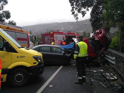 Imagen del accidente facilitada por la Guardia Civil.