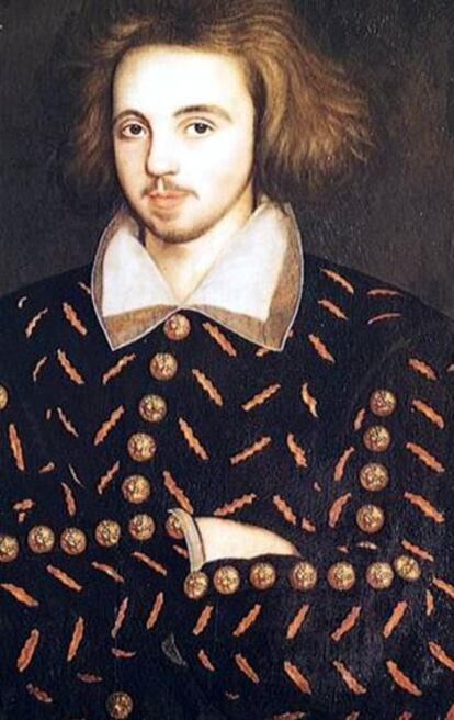 Retrato de Christopher Marlowe.