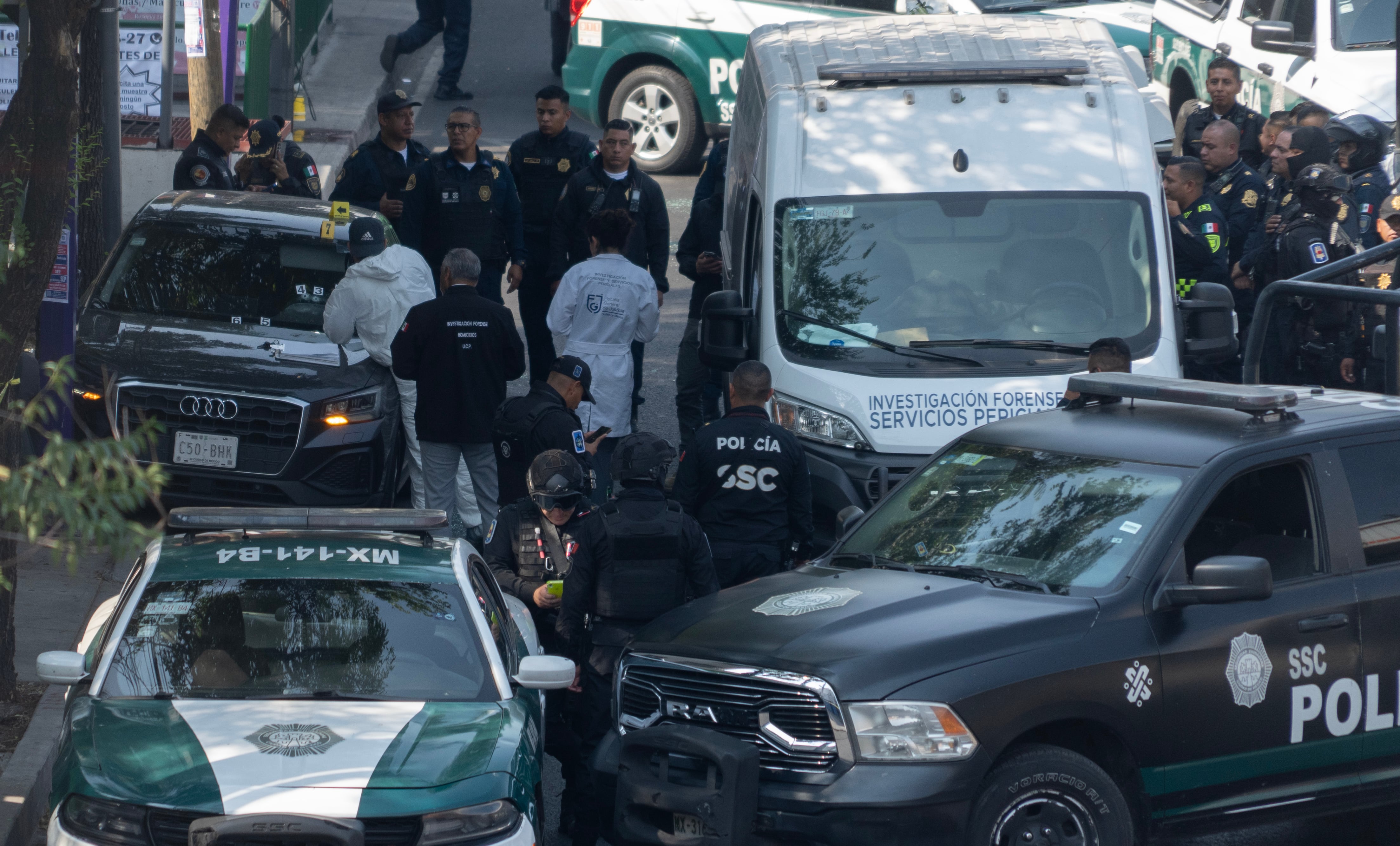 Elementos de seguridad en Ciudad de México, el 20 de mayo 2025. 