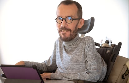 Echenique, durante la entrevista.