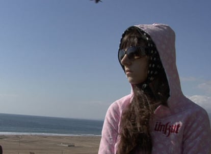 María, en la playa de Santa Mónica, en Los Ángeles, el pasado mes de enero.