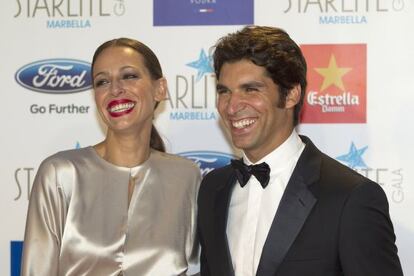 Eva González y Cayetano Rivera, en la gala Starlite el 9 de agosto