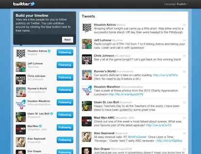 Twitter permite sugerencias de usuarios personalizadas