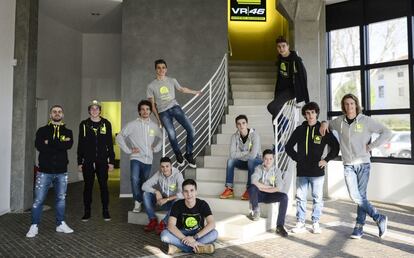 Los once pilotos de la VR46 Riders Academy.