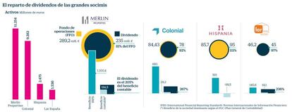 Reparto de dividendos de las grandes socimis