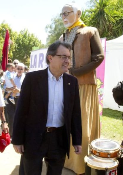Artur Mas, este domingo, en Barcelona.