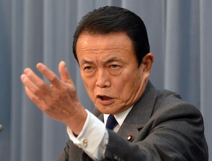 El ministro de Finanzas japonés, Taro Aso, el 15 de enero pasado.