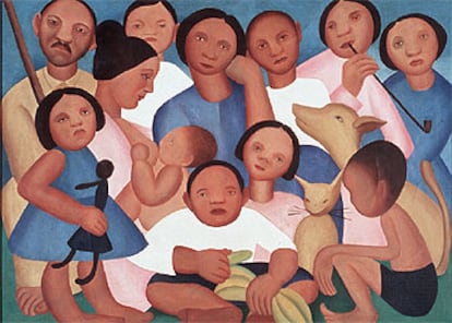 El cuadro <i>La familia,</i> de Tarsila do Amaral.