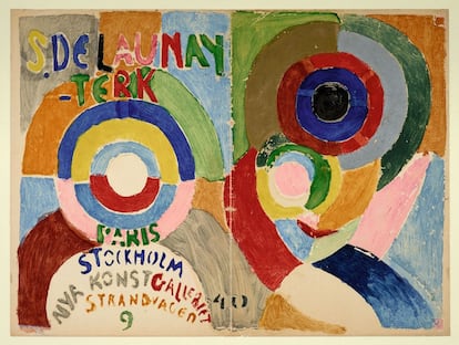 Obra de Delaunay para ilustrar el catálogo de una exposición en Estocolmo en 1916.