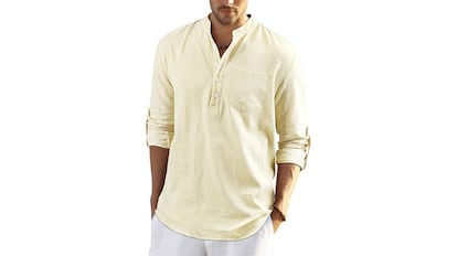 Esta es la camisa de lino para hombre más vendida de Amazon.