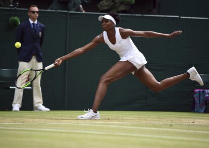 La tenista estadounidense Venus Williams, durante el partido de semifinales.