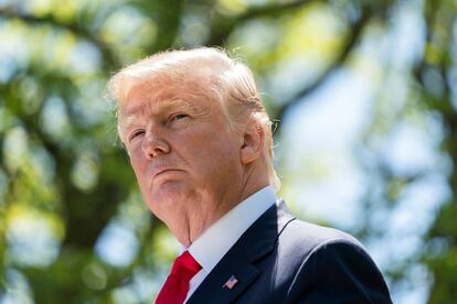 El presidente Donald J. Trump durante una rueda de prensa en la Casa Blanca.