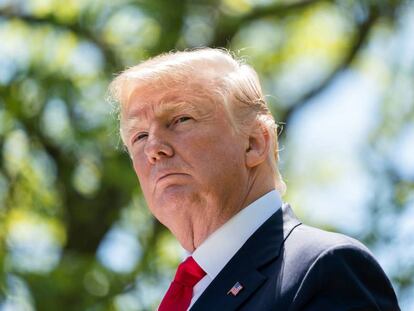 El presidente Donald J. Trump durante una rueda de prensa en la Casa Blanca.