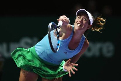 Muguruza, durante el partido contra Pliskova.