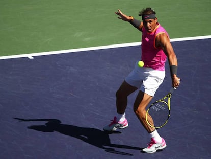 Nadal, durante el partido contra Krajinovic.