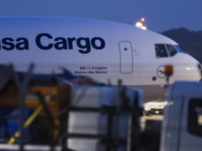 Un avi&oacute;n de Lufthansa Cargo.