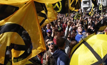 Manifestación de Movimiento Identitario, en junio de 2017 en Berlín.