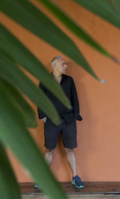 EL escritor inglés Hanif Kureishi en el hotel Santa Clara durante el Hay Festival de Cartagena de Indias 2016.