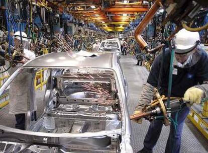 Cadena de montaje de General Motors en la ciudad brasileña de São Caetano do Sul.