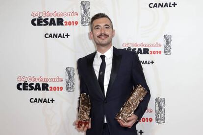 Xavier Legrand, con los premios a mejor película y mejor guion original por 'Custodia compartida'.