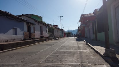 Shuttered shops in Chicomuselo, a municipality in the Mexican state of Chiapas