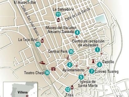 24 horas en Villena, el mapa