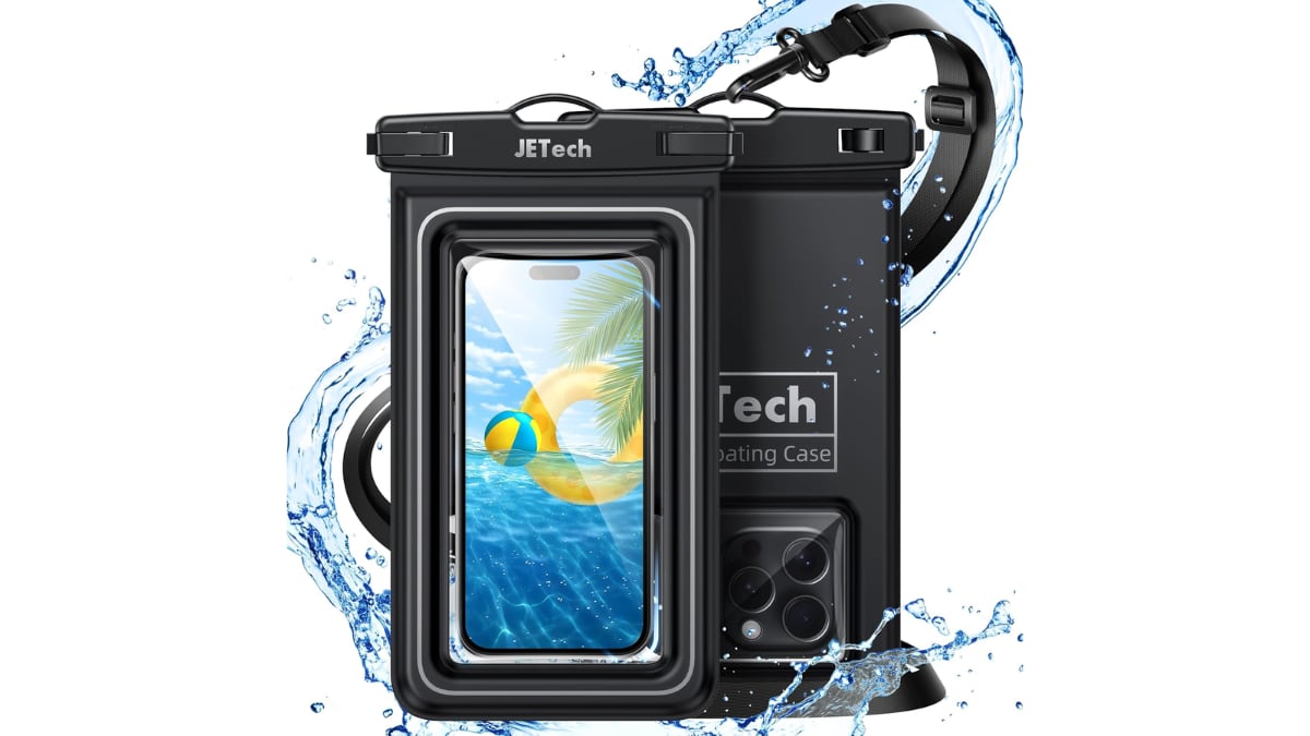 Funda impermeable para el teléfono.