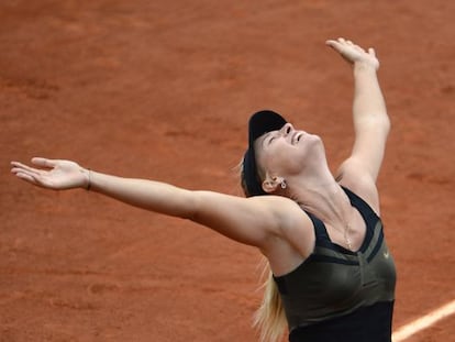 Sharapova, tras ganar Roland Garros.