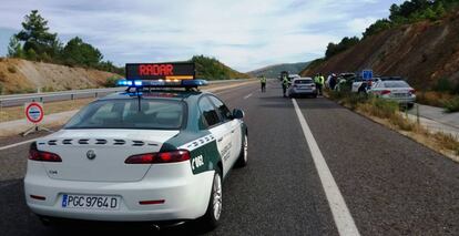 Control de la Guardia Civil en el que se produjo el intento de soborno.