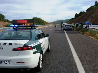 Control de la Guardia Civil en el que se produjo el intento de soborno.