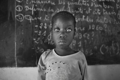 Fatoumata Koumba de 9 años, alumna del Institut National des aveugles du Mali.