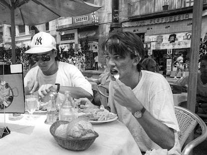 Turistes a Barcelona el 1992.