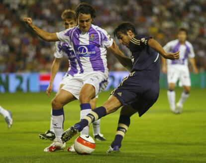 Raúl, durante el partido que disputó el Real Madrid ante el Valladolid