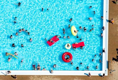 Una piscina en Hannover, al oeste de Alemania, este martes. 